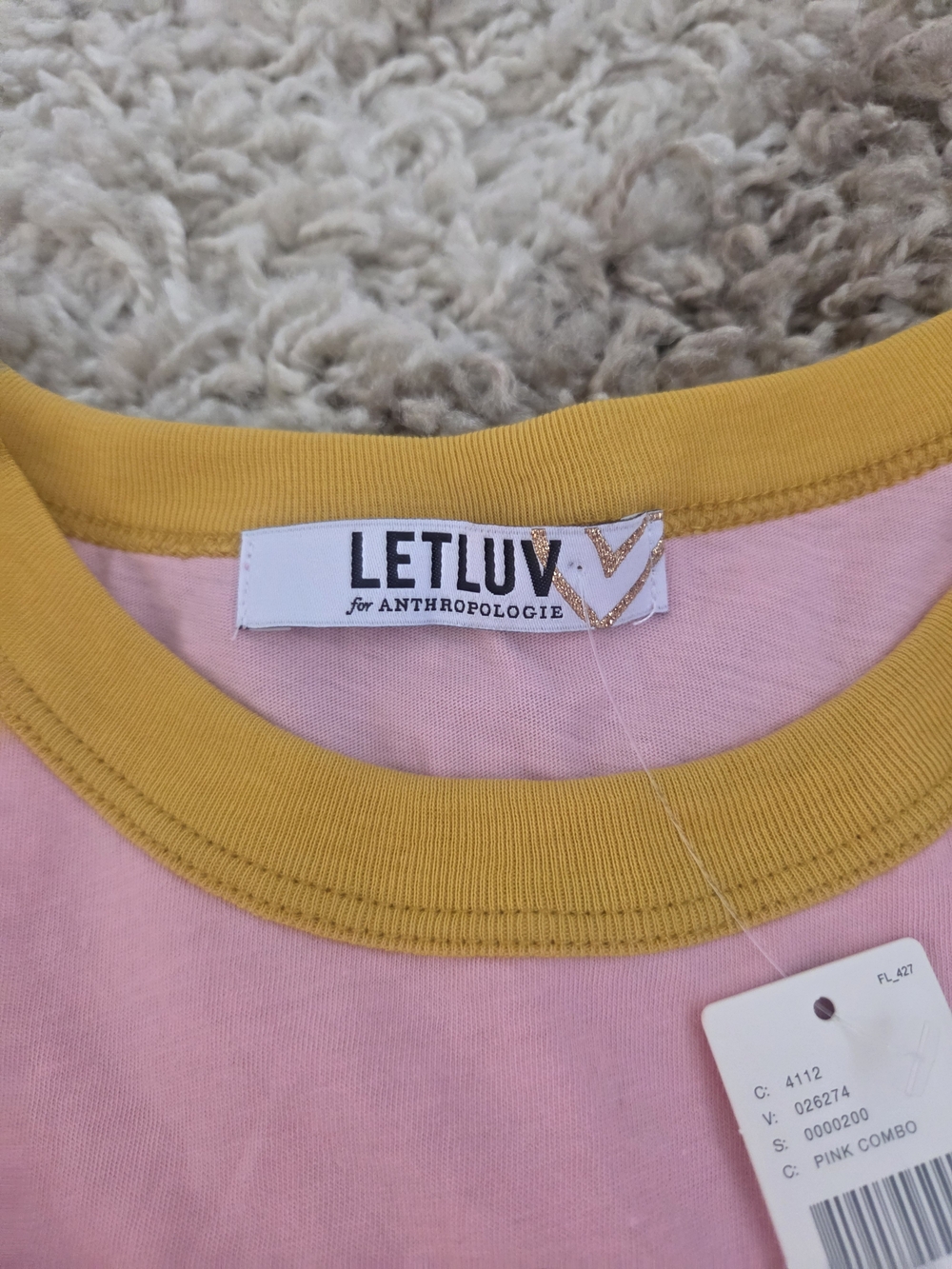 Letluv Pink Short-Sleeve Star Tee with Gold Accent - Picture 3 of 4